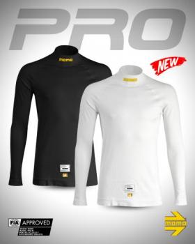 Koszulka wyścigowa MOMO ze stójką High Collar Pro, czarna, XS-S