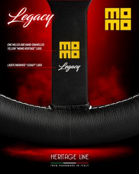 Preview: Kierownica MOMO Legacy 350 mm, czarna skóra