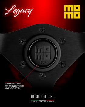 Preview: Kierownica MOMO Legacy 350 mm, czarna skóra