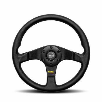 Kierownica sportowa MOMO Tuner 320 mm skóra gładka czarna / ramiona czarne