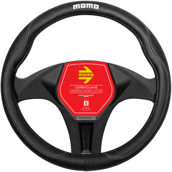 Pokrowiec na kierownicę MOMO SWC 014 Super Grip czarny/biały Rozm. S