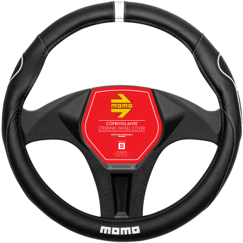Pokrowiec na kierownicę MOMO SWC 014 Super Grip czarny/biały Rozm. M