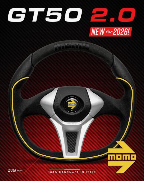 MOMO Kierownica GT50 2.0 BLACK-YELLOW 350mm