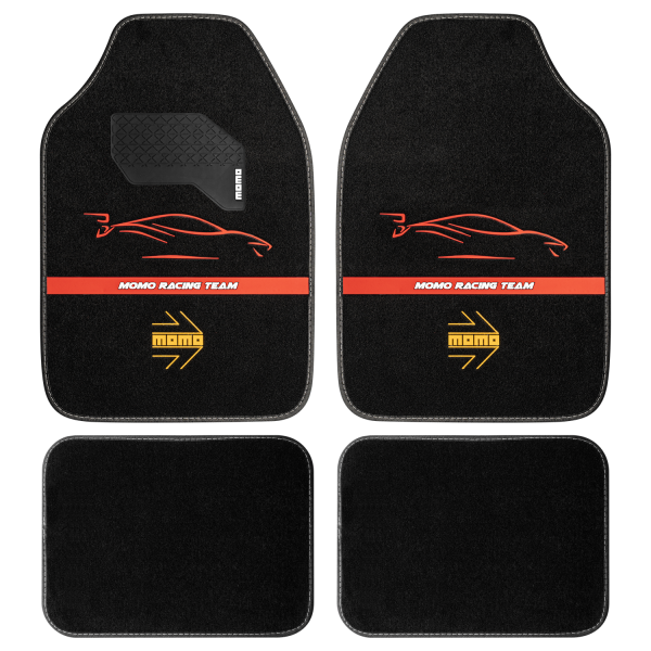 Dywanik samochodowy Racing, czarno-czerwony