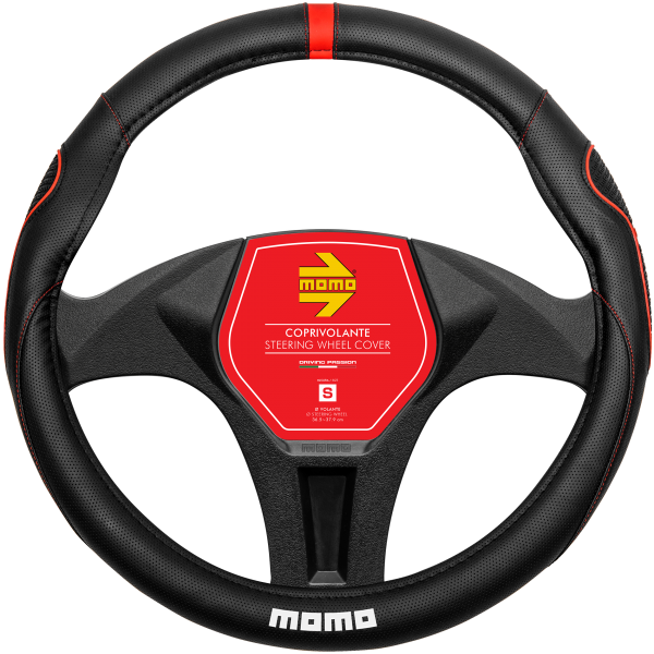 Pokrowiec na kierownicę MOMO SWC 014 Super Grip czarny/czerwony Rozm. S